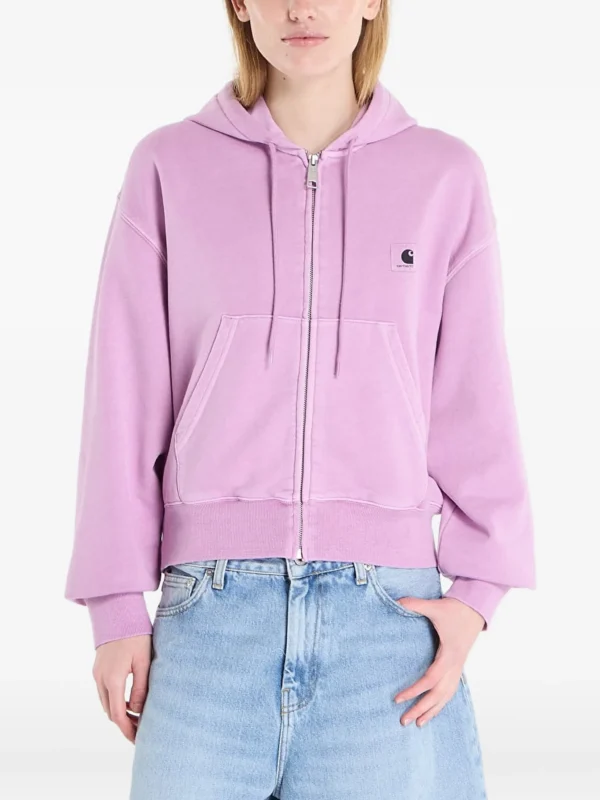 Carhartt WIP Nelson logo-patch zip-up hoodie