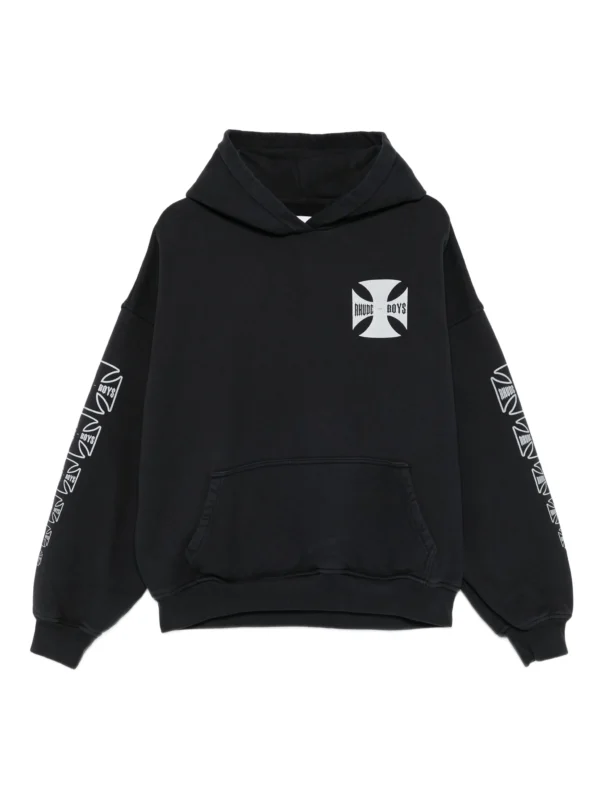 RHUDE logo-print hoodie