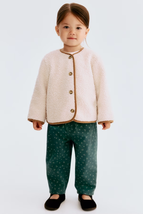 H&M Teddy Fleece Jacket – Cream | 4-6M